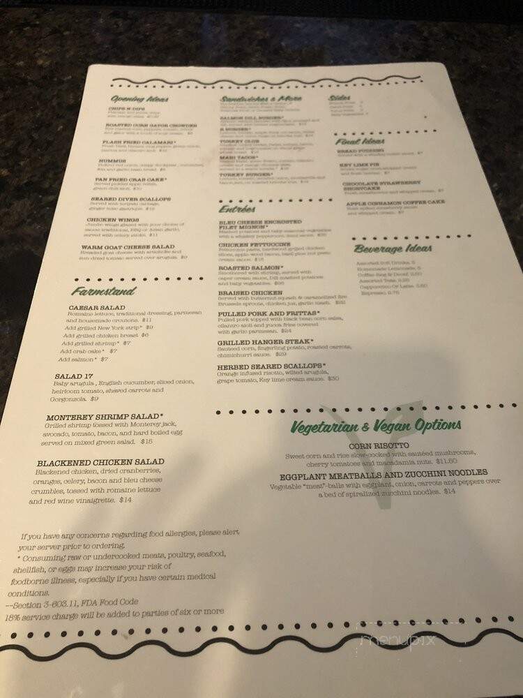 Bistro 17 - Fort Lauderdale, FL menu_pic