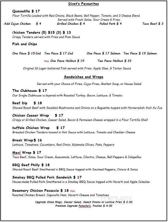Princeton Golf Club Restaurant - Princeton, BC menu_pic
