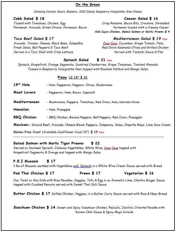 Princeton Golf Club Restaurant - Princeton, BC menu_pic