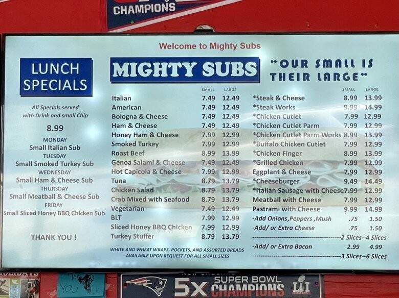 Mighty Subs - Needham, MA