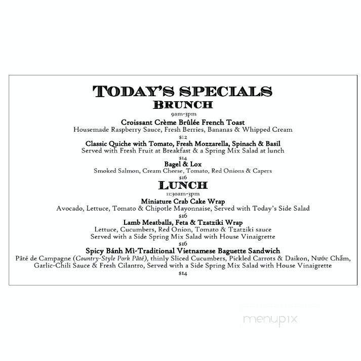 Waterwheel Cafe & Bakery - Milford, PA menu_pic