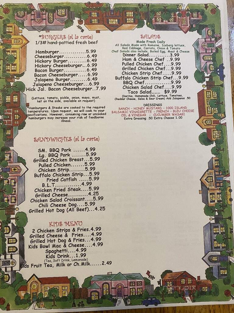 Bell Buckle Cafe - Bell Buckle, TN menu_pic