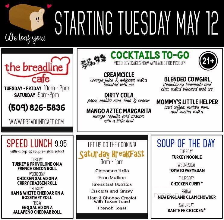 Breadline Cafe - Omak, WA menu_pic