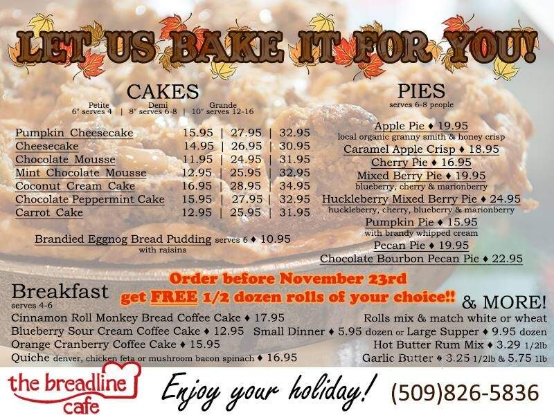 Breadline Cafe - Omak, WA menu_pic