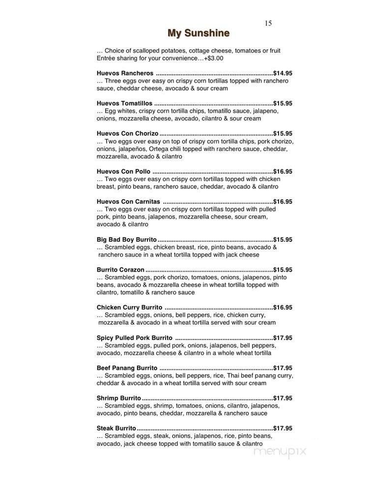 Cici's Cafe - Tarzana, CA menu_pic