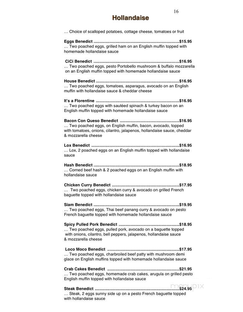 Cici's Cafe - Tarzana, CA menu_pic
