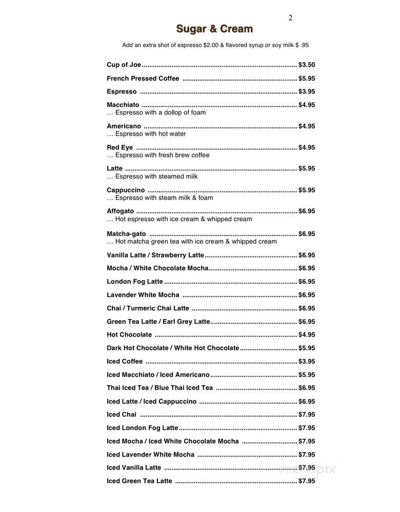 Cici's Cafe - Tarzana, CA menu_pic