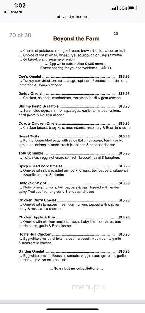 Cici's Cafe - Tarzana, CA menu_pic