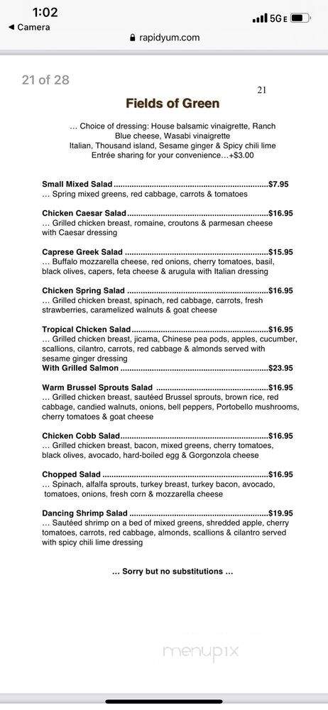 Cici's Cafe - Tarzana, CA menu_pic