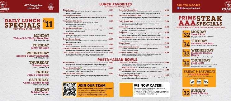 Canadian Steakout - Hinton, AB menu_pic