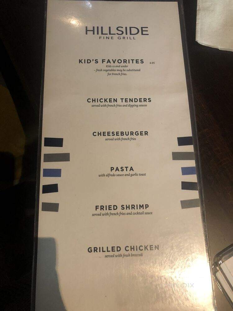 Hillside Fine Grill - Highland Village, TX menu_pic