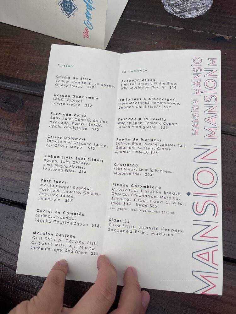 Mansion Supper Club - Long Island City, NY menu_pic