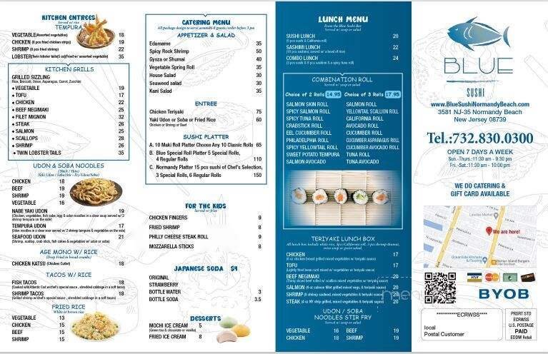 Blue Sushi Restaurant - Normandy Beach, NJ