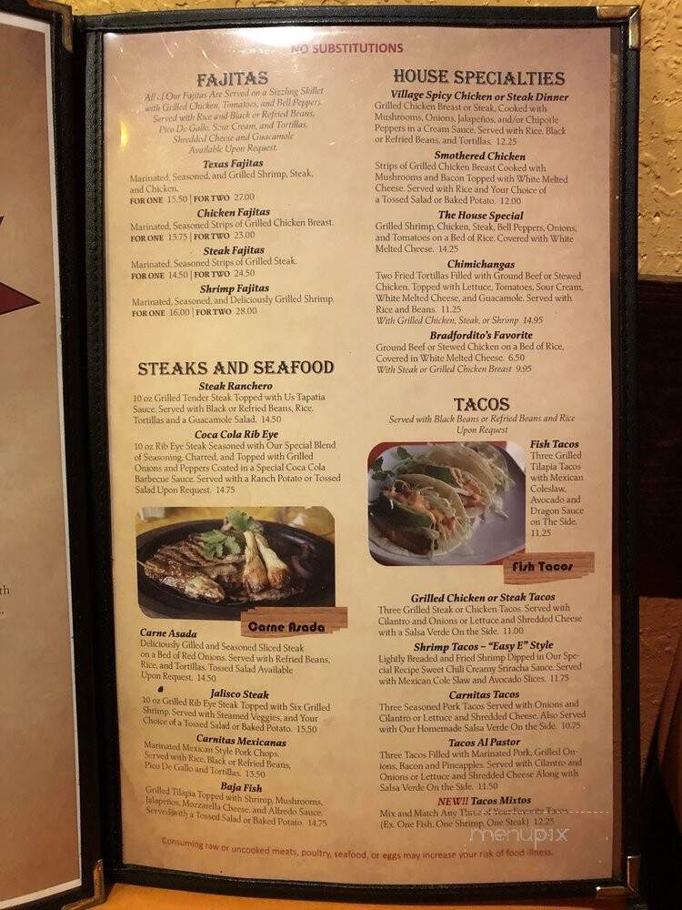 Fajitas Mexican Grill - Macon, GA menu_pic