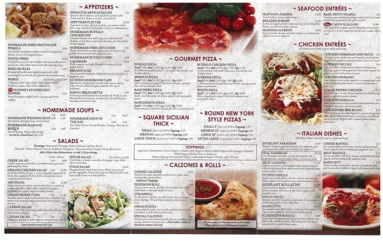 Napoli - Washington, PA menu_pic
