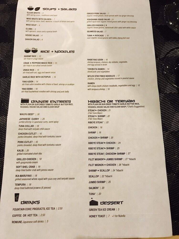 Myles and Jun Yakitori - Summerville, SC menu_pic