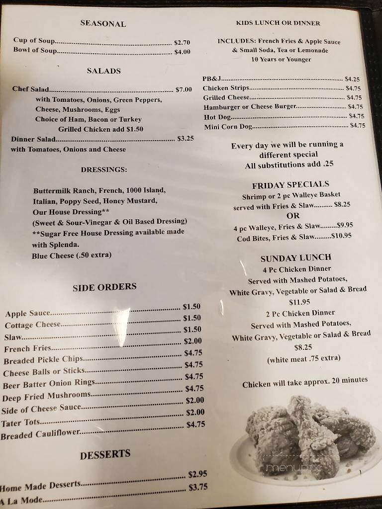 Uptown Cafe - Morrisonville, IL menu_pic