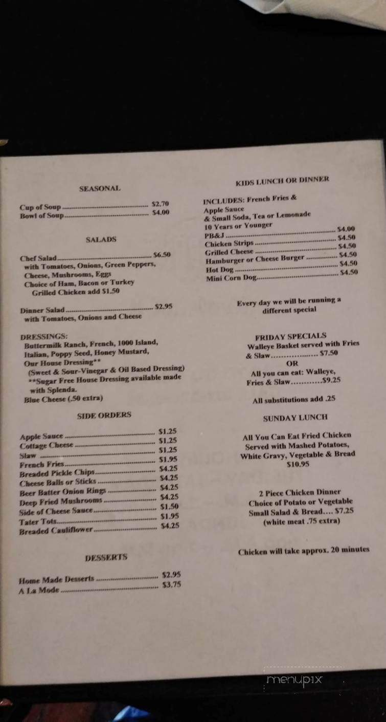 Uptown Cafe - Morrisonville, IL menu_pic