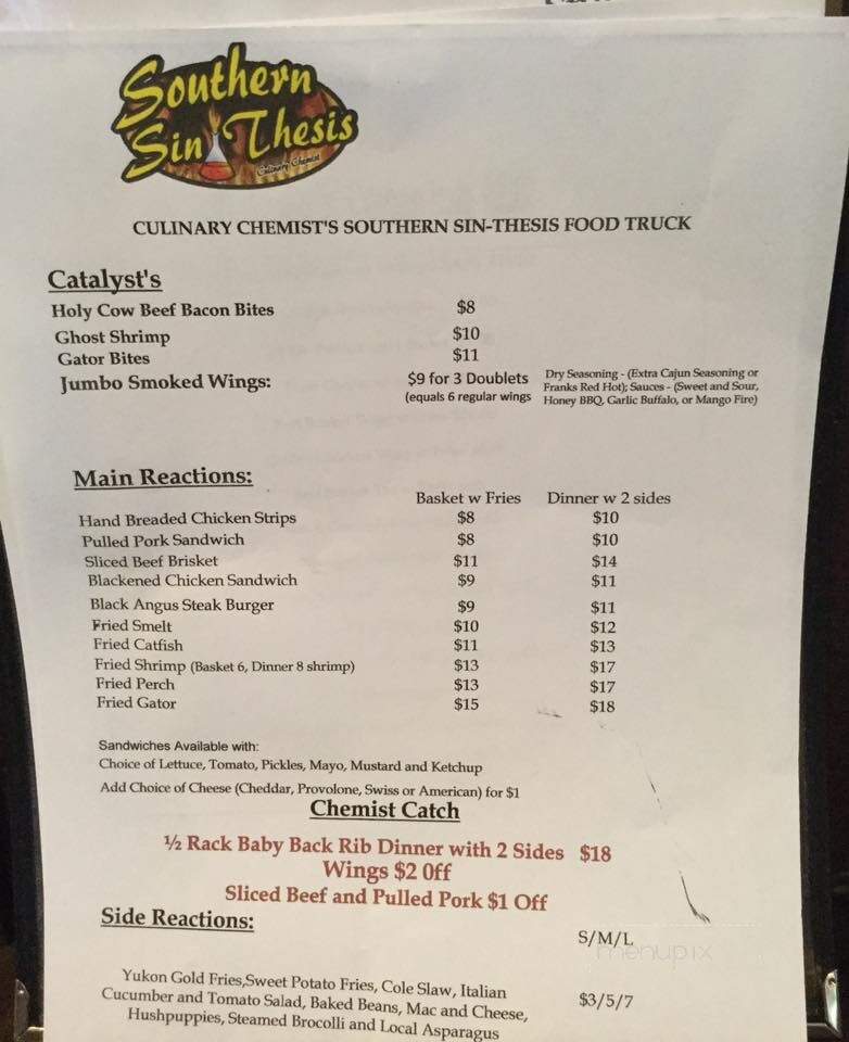 Blue Slipper Bistro - Onekama, MI menu_pic