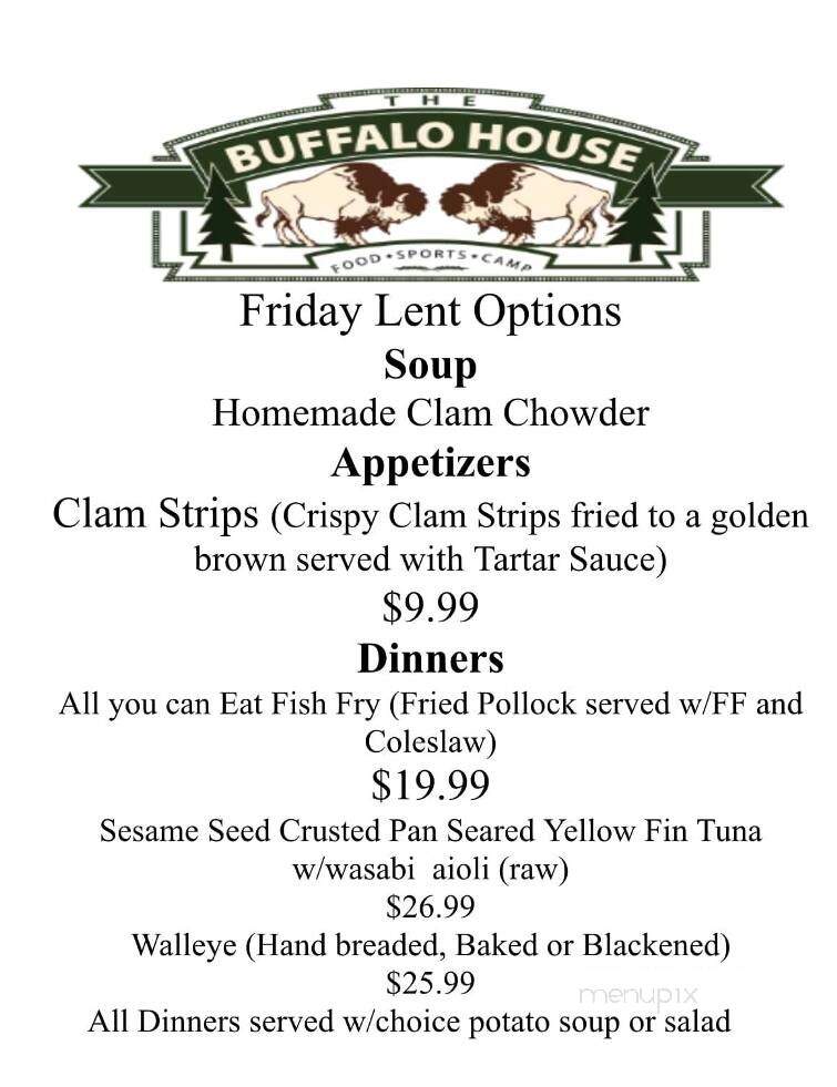 Buffalo House - Proctor, MN menu_pic