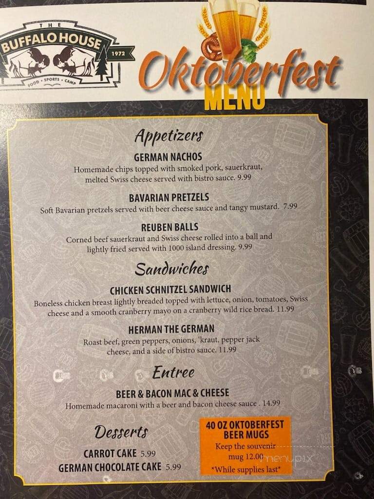 Buffalo House - Proctor, MN menu_pic