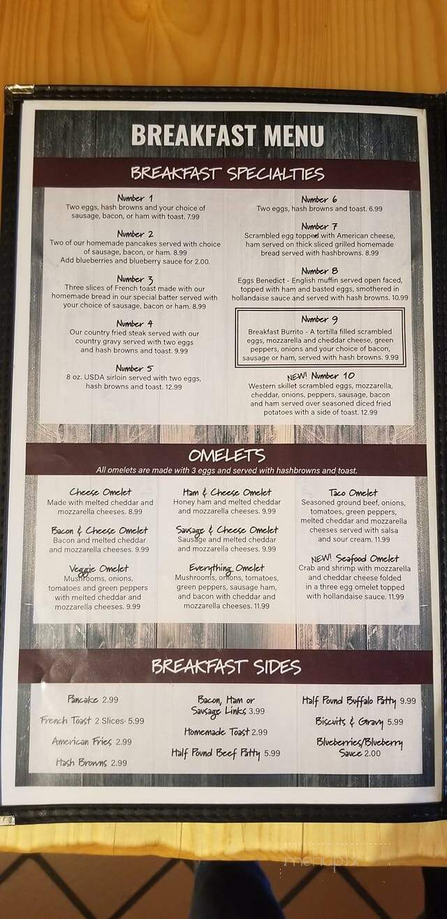 Buffalo House - Proctor, MN menu_pic