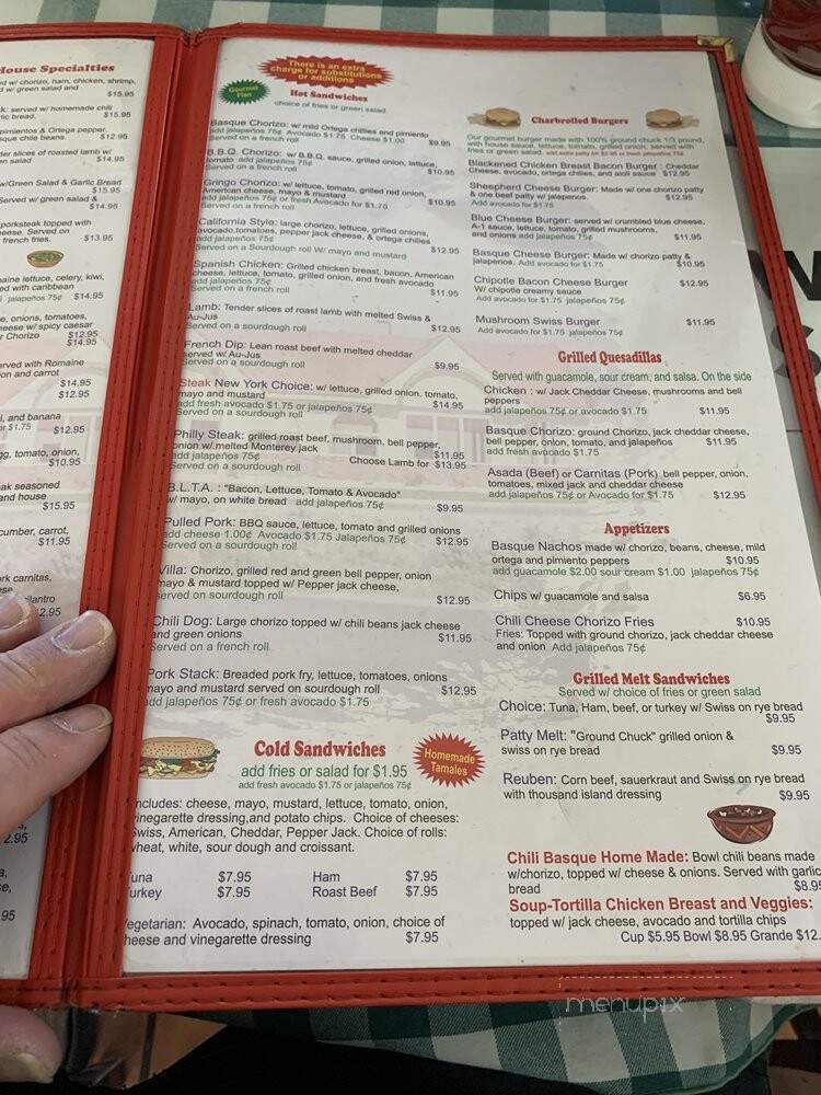 Villa Basque Deli - Carson City, NV menu_pic