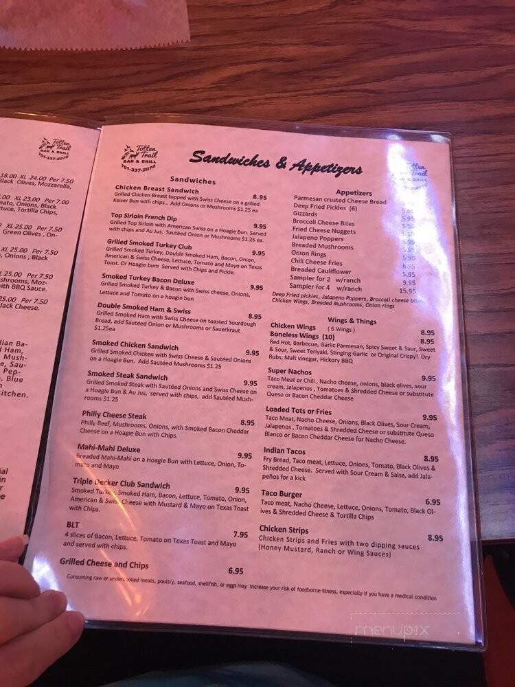 Totten Trail - Coleharbor, ND menu_pic