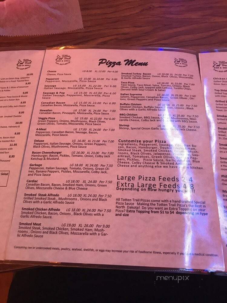 Totten Trail - Coleharbor, ND menu_pic