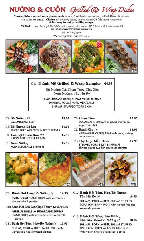 Thanh My Restaurant - Westminster, CA menu_pic