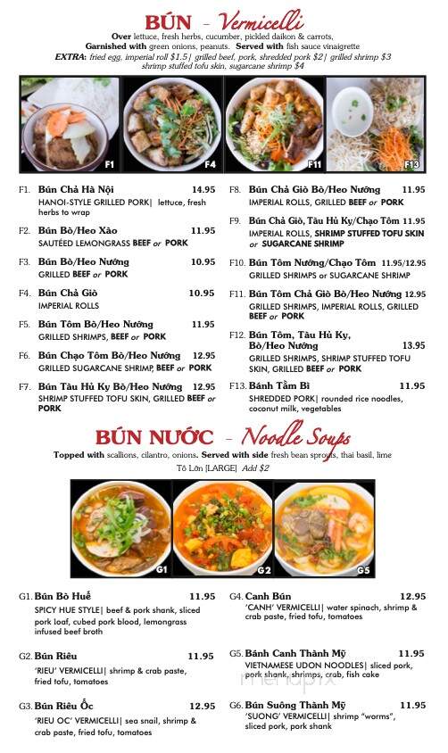 Thanh My Restaurant - Westminster, CA menu_pic