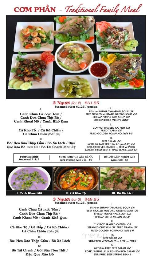 Thanh My Restaurant - Westminster, CA menu_pic