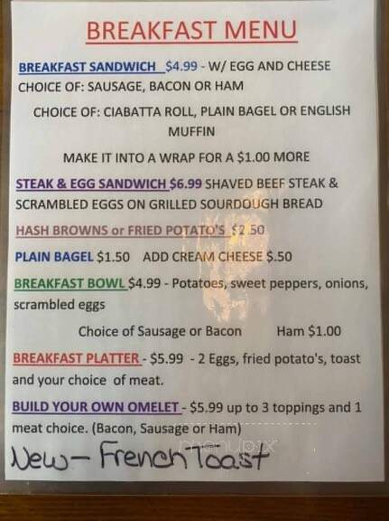 American Sandwich - Wyalusing, PA menu_pic