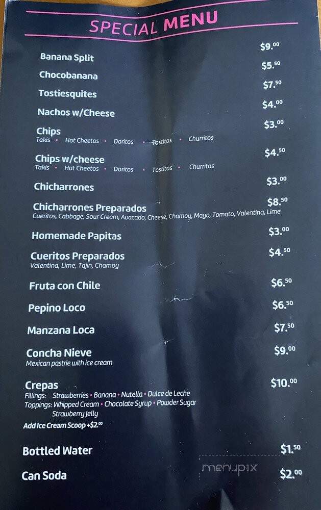 Tumbis Gourmet Paletas - Fontana, CA menu_pic