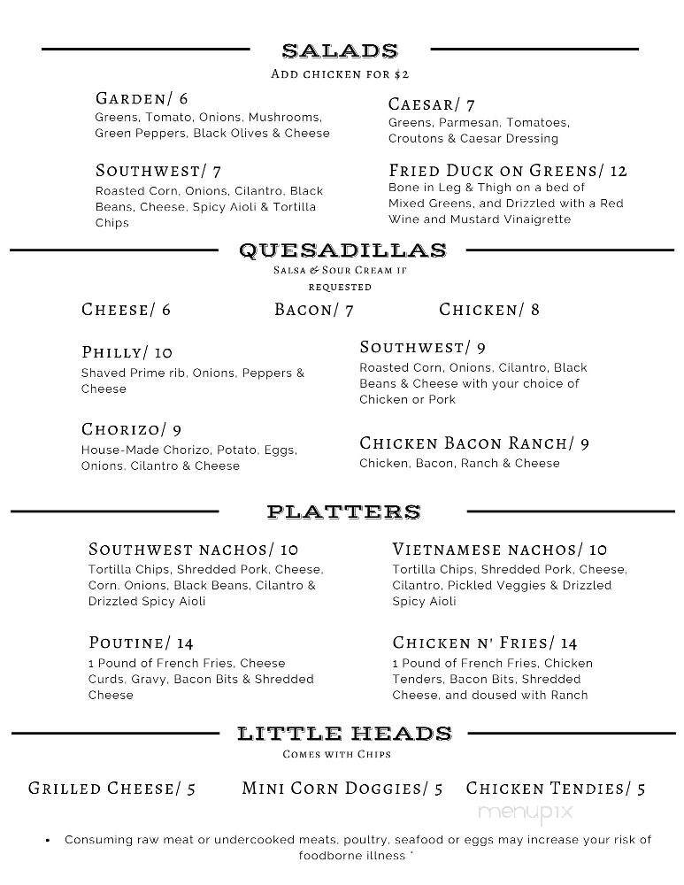 Fathead Steve's - La Crosse, WI menu_pic