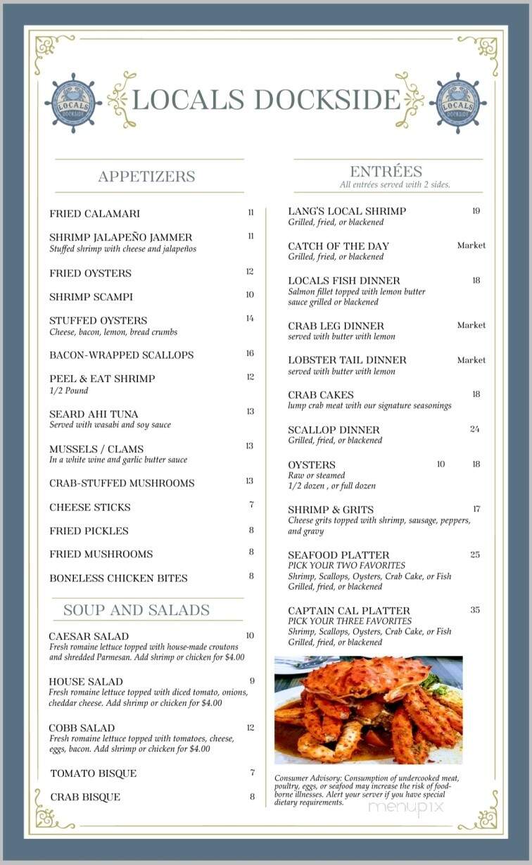 Locals Dockside - St. Marys, GA menu_pic