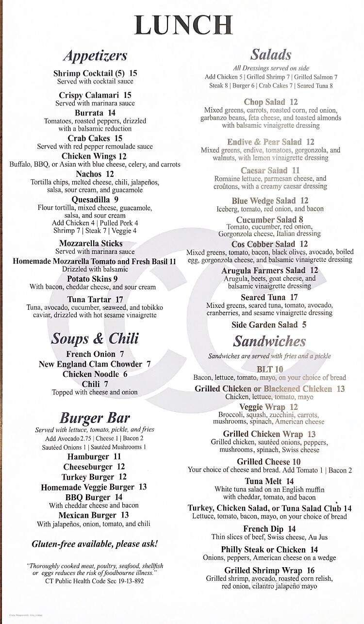 Cos Cobber - Cos Cob, CT menu_pic