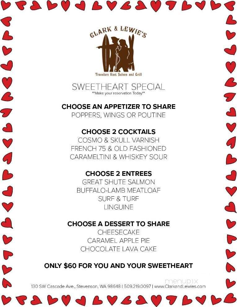 Clark and Lewie's - Stevenson, WA menu_pic