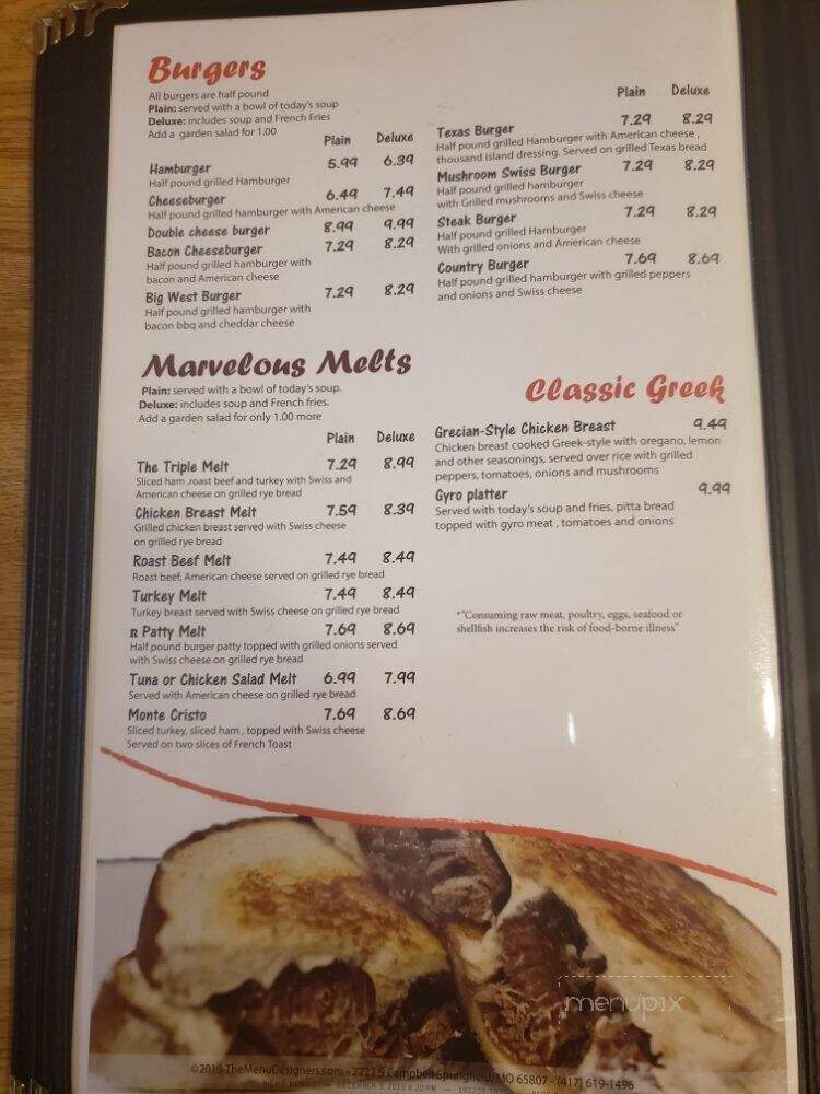 Rich's Family Restaurant - Ogden, IL menu_pic