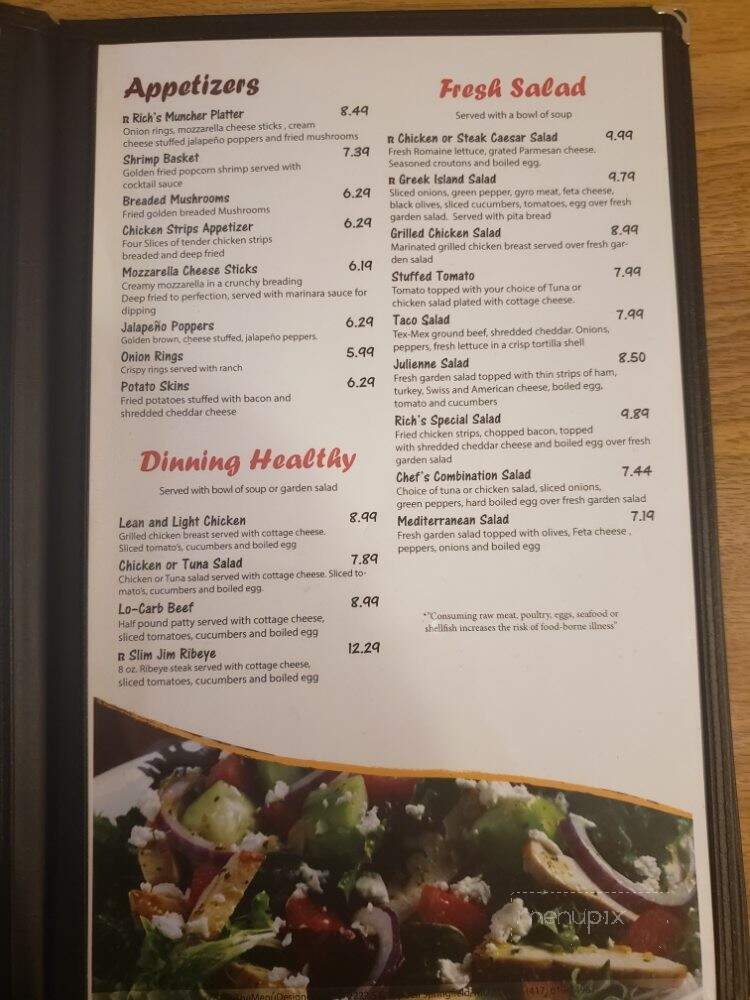 Rich's Family Restaurant - Ogden, IL menu_pic