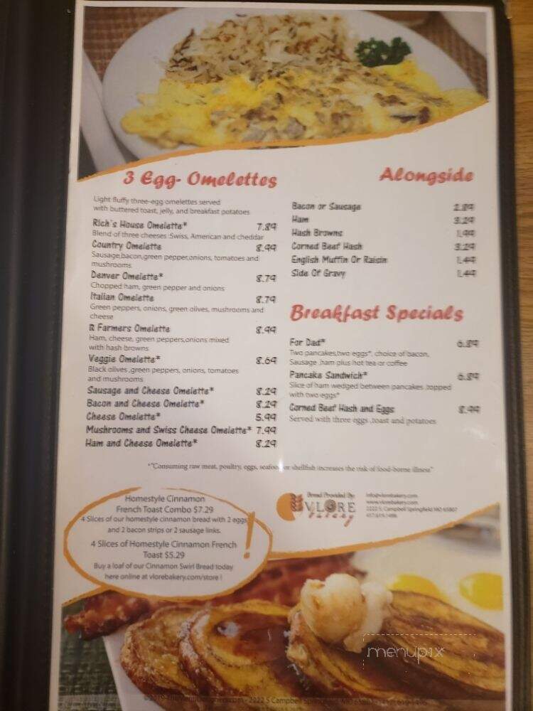Rich's Family Restaurant - Ogden, IL menu_pic