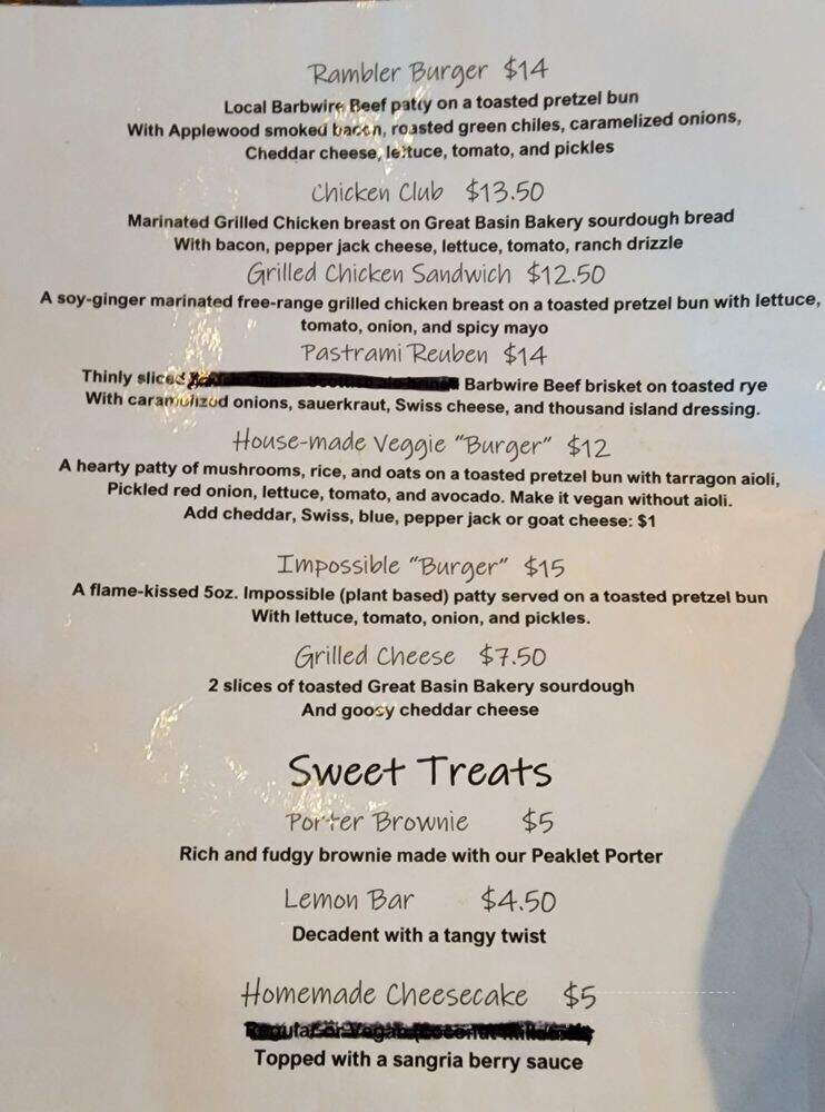 Mountain Rambler Brewery - Bishop, CA menu_pic