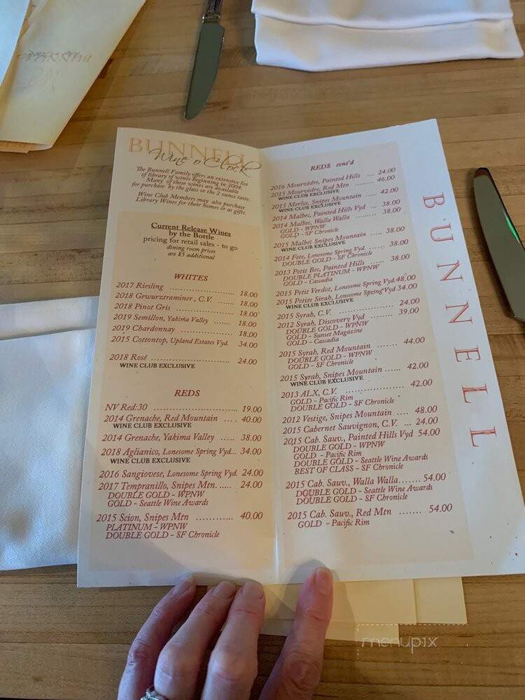 Wine O'Clock - Prosser, WA menu_pic