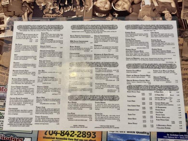 Eagles Nest - Clover, SC menu_pic