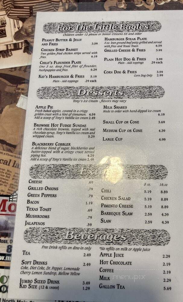 Eagles Nest - Clover, SC menu_pic