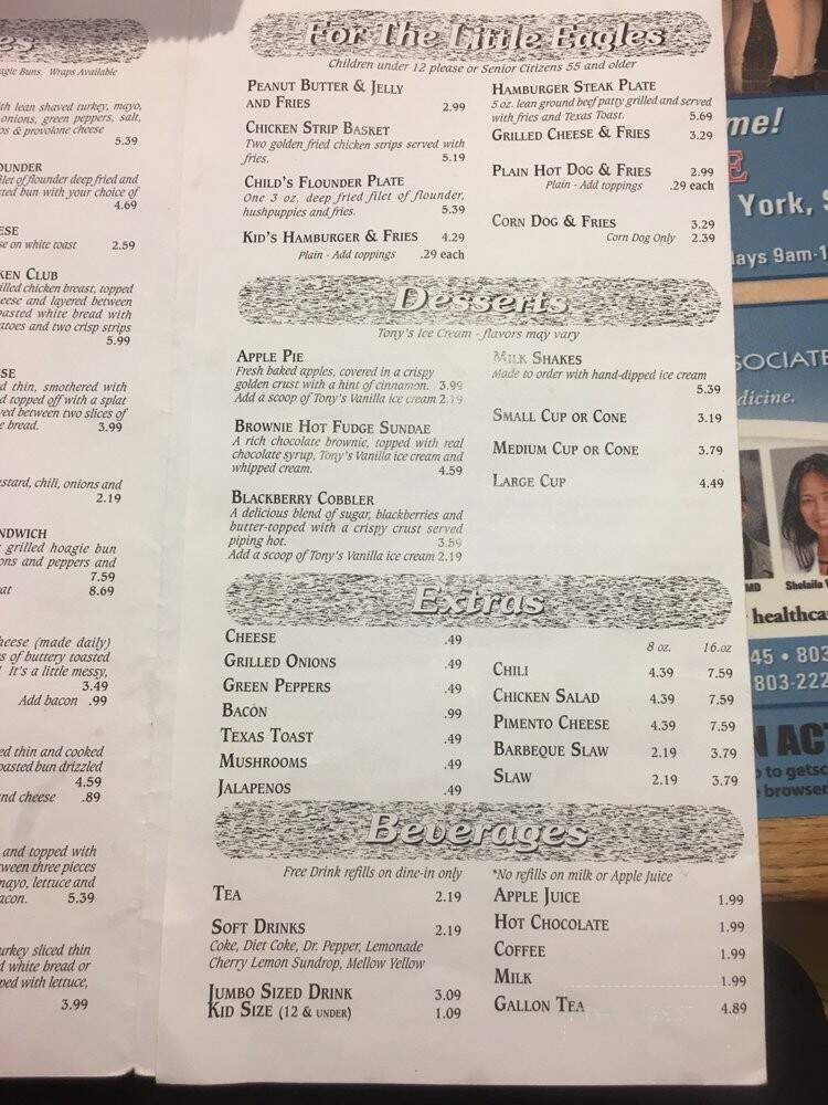 Eagles Nest - Clover, SC menu_pic