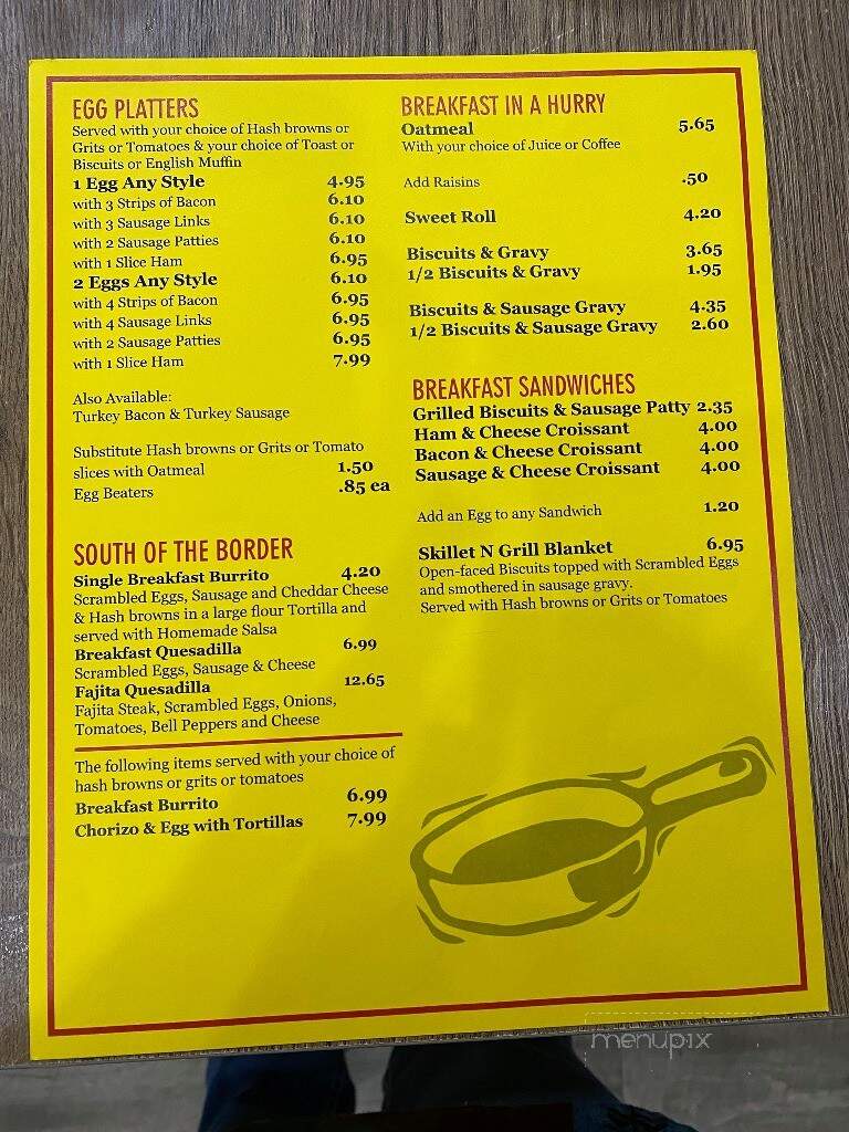 Skillet & Grill Restaurant - Arlington, TX menu_pic