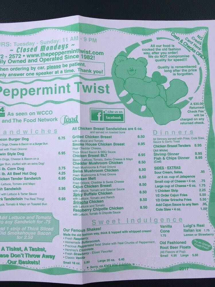 Peppermint Twist Drive In - Delano, MN menu_pic