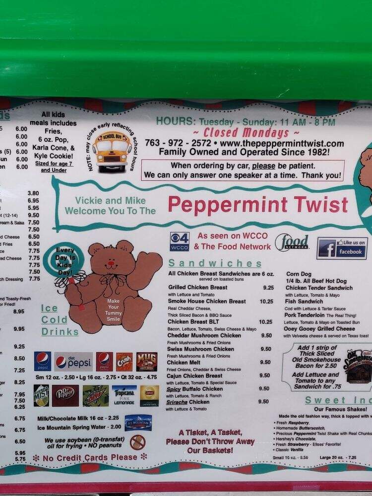 Peppermint Twist Drive In - Delano, MN menu_pic