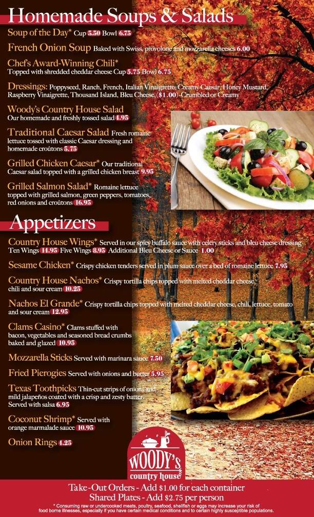 Woody's Country House - Blakeslee, PA menu_pic